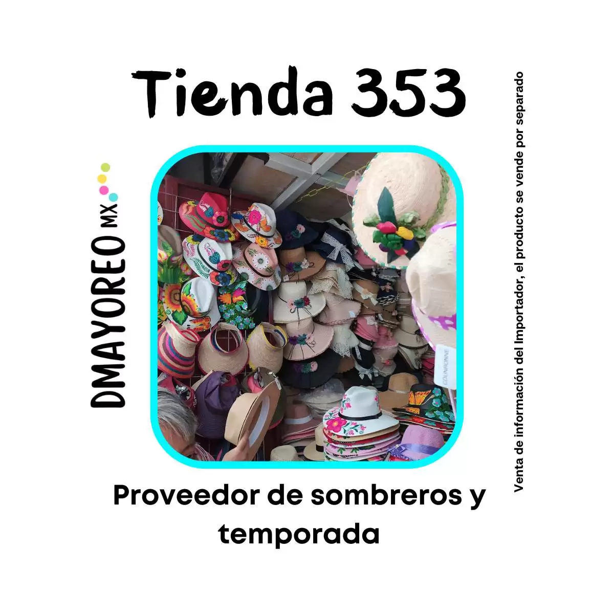 Tienda 353: Compra sombreros de temporada al por mayor con proveedor confiable 1 Proveedor confiable - Dmayoreomx